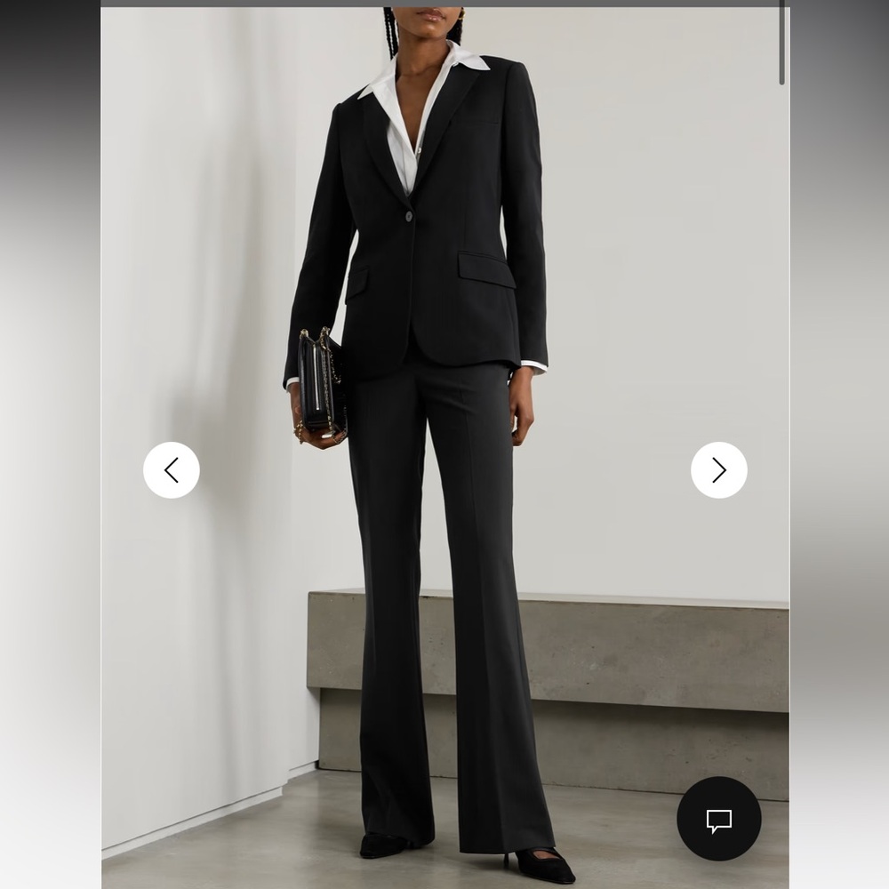 THEORY NWT Demitira 4 Flared‎ Dress Pant Women's Size 18 Black Twill Corporate